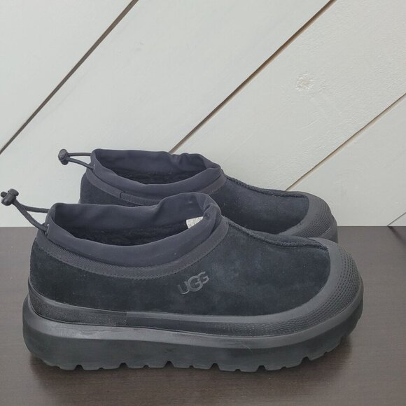 NEW UGG Mens 10 Tasman Weather Hybrid Shoes Black Suede & Rubber Slip-On /12CT - Picture 5 of 9
